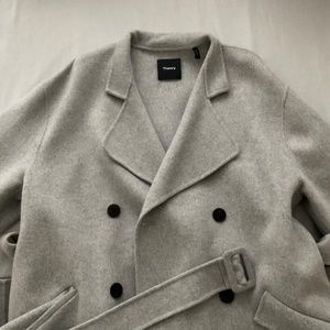 Theory Trench Coat in Double-Face Wool-Cashmere